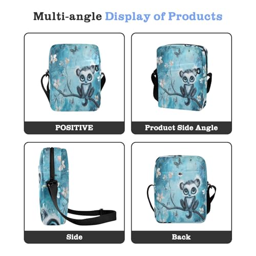 small messenger bag for women crossbody bag Womens Purse Cross Body Adjustable Strap for Casual Casual- Blue Lemur Turquoise4