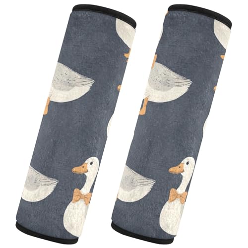 Seat Belt Covers 2 Pack Ducks Car Seat Strap Covers Super Soft Bow Tie Car Seat Neck Cover for Boys Girls Adults Babies S