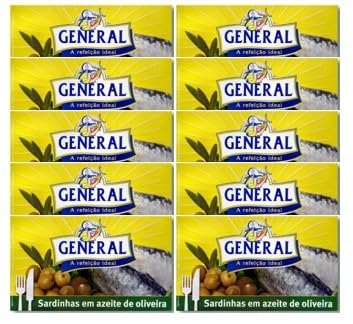 General Sardinen in Olivenöl 10 x 125g | Reich an Omega 3 | Portugal