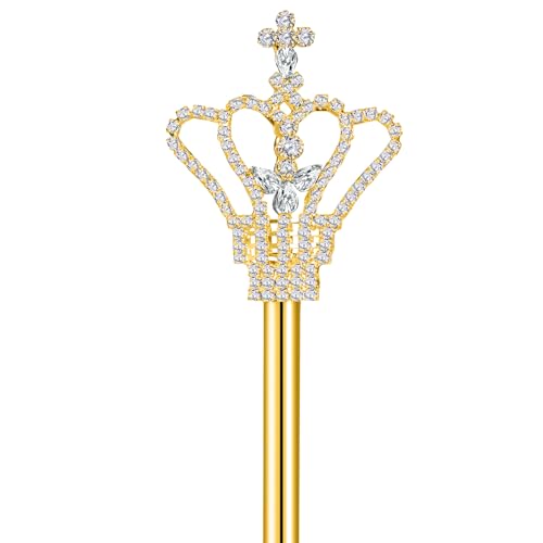 CiBiZi Fairy Princess Wands Alloy Magic Wands Queen King Costume Scepter Wands for Adults Pageant Role Play Wedding Halloween Prom