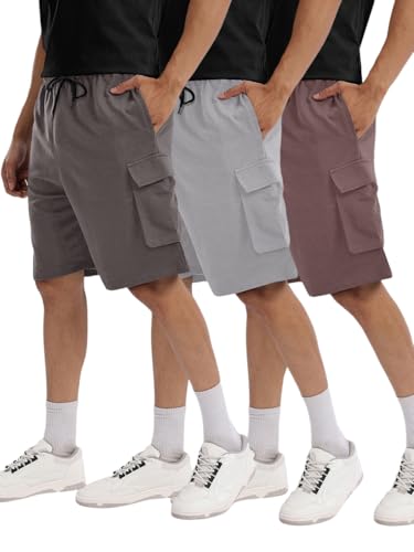 Image of Pinkmint Mens Cotton Lycra Yoga Short Men Summer Running Gym Sports Shorts with Pockets Shorts for Men (Available in Plus Size)