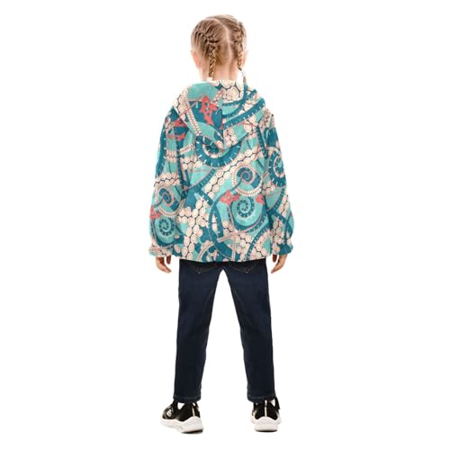 OTVEE Octopus Tentacles Marine Life Kids Hoodie Jacket Fall Spring Full Zip Warm Outwear Coat4