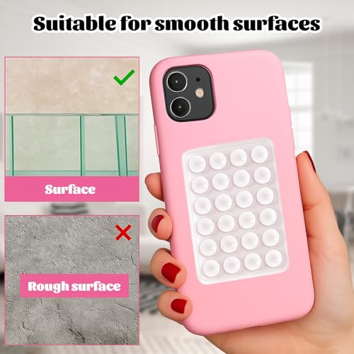 2 PCS Sticky Phone Grip, Double-Sided Silicone Sticky Grip with Strong Suction, Pad for Hands-Free Use, 10 x 6.5 cm Clear Sticky Phone Holder for Gym, Dance Studio - Image 5