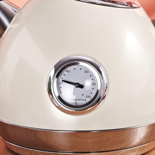 Hervidor eléctrico de 1.8 L con termómetro beige miniatura 6