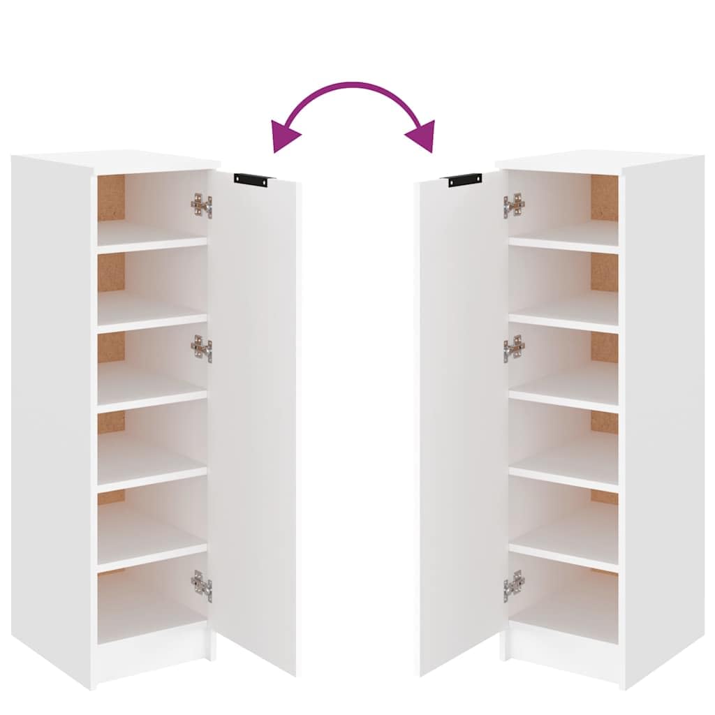 vidaXL Schuhschrank Schuhregal Schuhablage Schuhständer Schuhaufbewahrung Schuhtruhe Schuhorganizer Flurschrank Weiß 30x35x100cm Holzwerkstoff