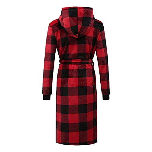 Multitrust Matching Family Christmas Pajamas Set Warm Fleece Robe Pjs Set Christmas Matching Jammies Holiday Sleepwear3