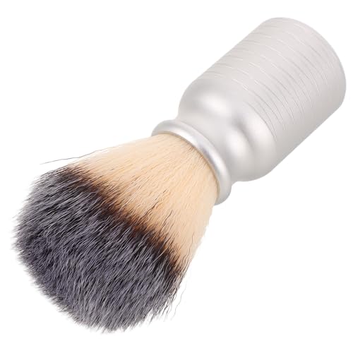 HAMPPLIES Pennello da Barba Sintetico Uomo Setole Morbide per Schiuma Ricca Asciugatura Rapida Manico Ergonomico Antiscivolo Spazzola da Viaggio per Rasatura Quotidiana e Cura della Barba