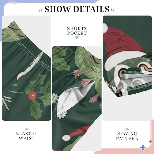 Owl Spruce Branches Boys Long Pants Soft Trousers Elastic Waist Kids Lounge Bottoms with Pockets S-XL4