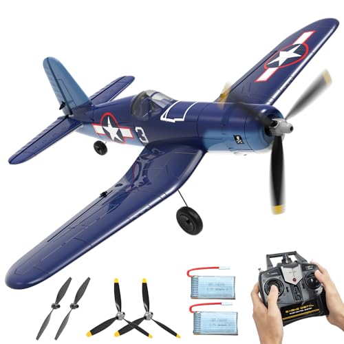 RCSHOBBY RC Plane 4-CH Remote Control Airplane F4U Corsair RTF Aircraft with One-Key Aerobatic and...