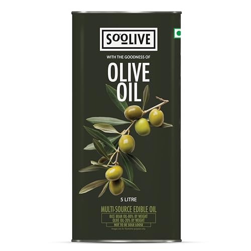 Image of Jivo So-Olive Oil 5L | Blend of Rice Bran & Olive Oil | Ideal for Daily Cooking & Frying
