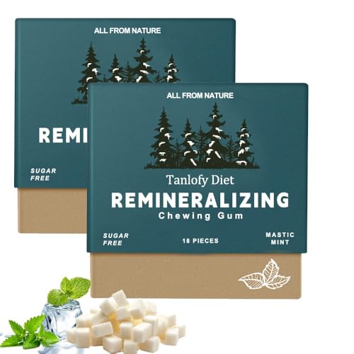 Remineralizing Chewing Gum – 2025 New Sugar-Free Gum with Xylitol & Hydroxyapatite for Strong Enamel & Gum Care – Aspartame-Free, Eco-Friendly, Crisp Mint – 2 Pack