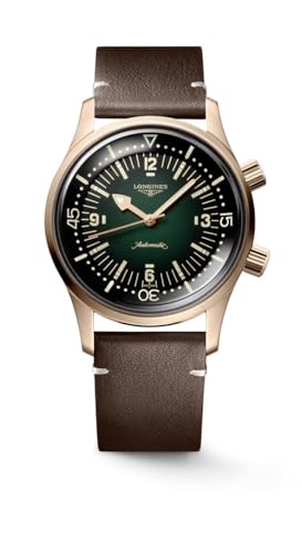 Longines orologio The Longines Legend Diver Watch 42mm verde automatico bronzo titanio L3.774.1.50.2