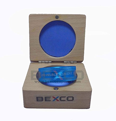 Image of 20D Blue Clear CE Marked Double Aspheric Lens Ophthalmology Equipment Accessories in Wooden Box