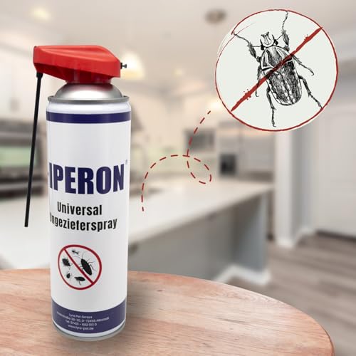Iperon® 500 ml Universal Ungezieferspray | Sofortwirkung gegen Insekten | Mit Chrysanthemum cinerariaefolium Extrakt, Geraniol & Zitroneneukalyptusöl | Effektive Bekämpfung von Schädlingen