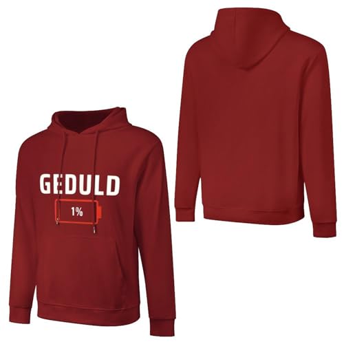 1% Geduld Hoodie Drucken – Lustige Sprüche Kapuzenpullover, Statement Pullover mit Spruch, Bequeme Tops