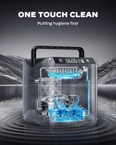 Image of Silonn Battery-Powered Ice Maker with 4-Power, RV Ice Maker Countertop 12V /24V Car Charger 100-240V AC Solar-Ready, Portable Ice Machine 9 Cubes /6 Mins 22lbs /Day Auto-Clean for Camping RV Home Outdoor