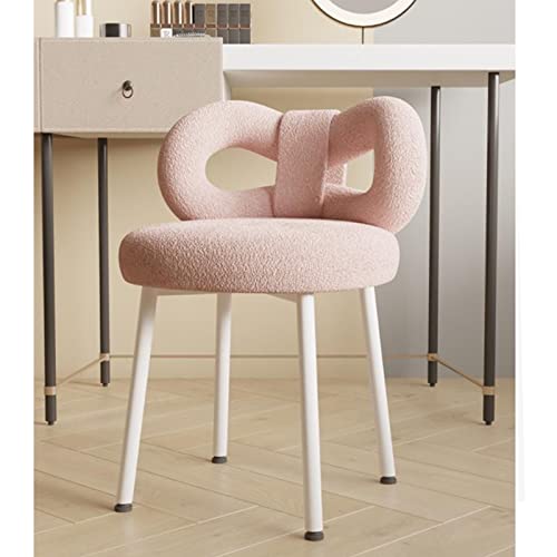 Silla de tocador de látex con respaldo alto y reposapiés de lazo, elegante silla de maquillaje y dormitorio, tocador multifuncional y asiento de sala de estar