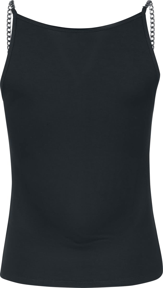 Nirvana Smiley Mujer Top Negro 95% Viscosa, 5% elastán Regular