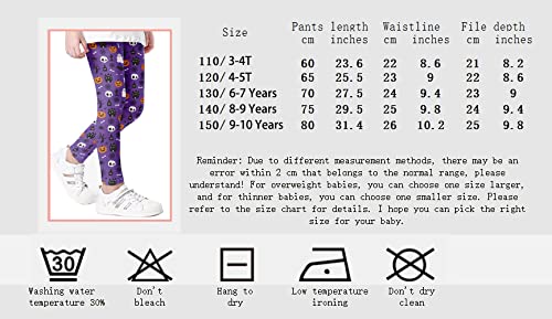 Multipack Halloween/Christmas Printed Girls' Leggings High Stretch Tights Toddlers Outdoor Sports Trousers 3-10Y4