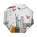 Tour du Monde D’Impression Parapluie Pliant Automatique Coupe-Vent Ultra-léger Voyage Incassable Parapluies pour Homme Femme