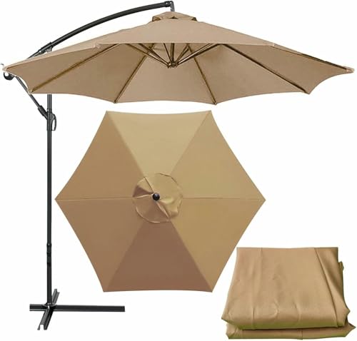 Toile rechange parasol vert gazon pour réparer une bâche usée