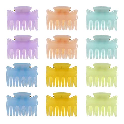 12 Stück kleine Haarspangen Frauen Haarklammern für Mädchen dickes Haar Styling Zubehör (Bonbonfarbe) Cover