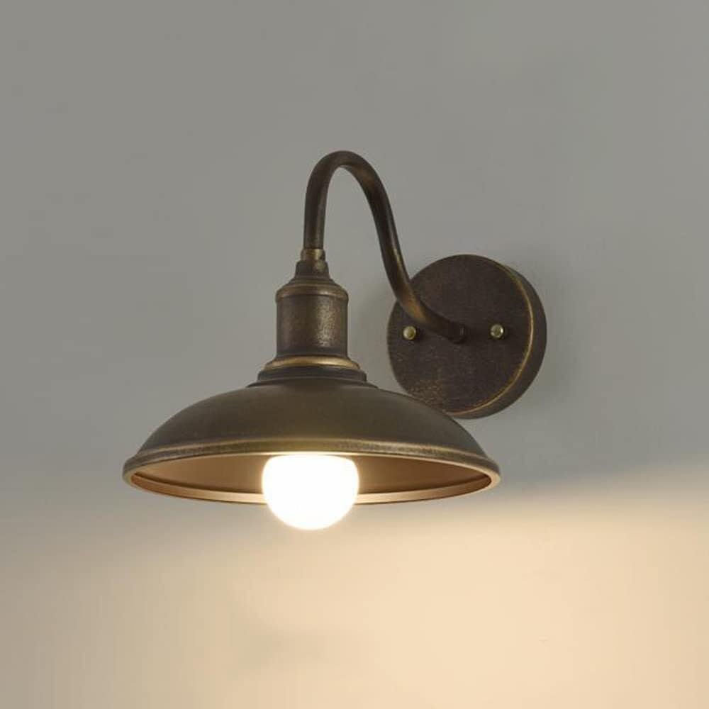 LYOUAE Industrial Outdoor Wall Sconce Vintage Waterproof Barn Light Rustic Farmhouse Gooseneck Wall Lamp Metal Wall Lantern for Porch, Patio, Garage, Garden(Large)