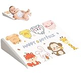 1 pc Keilkissen für Baby, 15 ° Neigung Süßes Cartoon -Babysäure -Reflux -Kissen mit abnehmbarem Abdeck