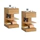 Sobuy Nachttisch schmal 2er Set mit Schublade und Ablagen