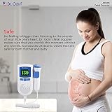 Dr. Odin AD51B Fetal Doppler Heart Rate Monitor with USB Charging, Headphone Jack Built in Speaker - (White and Blue)