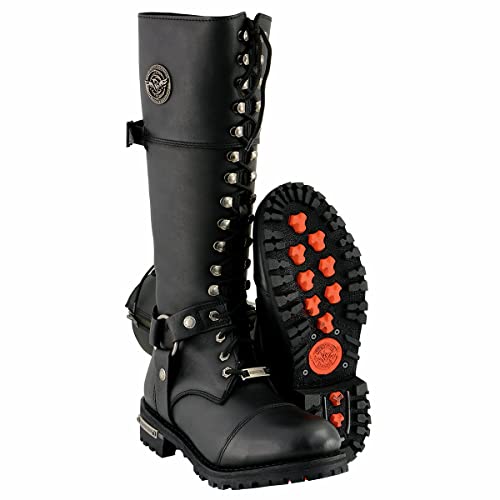 Image of Milwaukee Leather Women's Premium Leather Motorcycle Harness Boots Collection MBL - 6.5