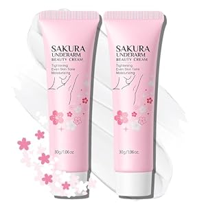 Underarm Brightening Cream, Skin Bleaching Creams, Skin Brightening Cream for Armpits/Knees/Inner Thighs/Intimate Areas, Vitamin C+Alpha-Arbutin+Niacinamide Body Lotion, 2PCS