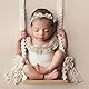 Xanewza Babyschaukel Neugeborenen Fotografie Requisiten Schaukel Prop Holz Baby Foto Requisiten Kleine Hölzerne Schaukel Baby Fotoshooting Requisiten für Studio Zubehör