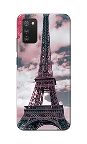 Image of Lovers Famous Place Eiffel Tower in Paris Hard Back Case Cover for Samsung Galaxy M02s / Samsung A02s / Samsung F02s / Samsung A03s Back Cover -(J5) VNS2227