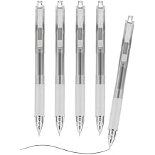 M&G Gel Pens, 0.5mm Black Ink Gel Pen Fine Point Pens, Retractable Gel Ink Rollerball Pens, Quick Dry Gel Ink Pens with Large Capacity Ink Smooth Writing for Office School Women Men, 5 Pcs