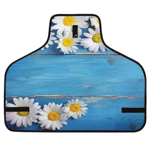 Delantal de trabajo azul para taller con bolsillos miniatura 1