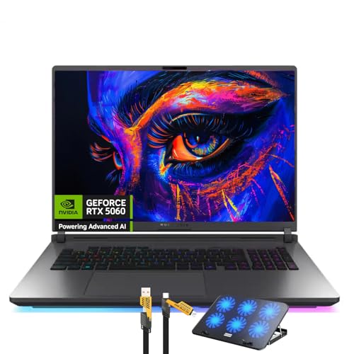 Image of ASUS ROG Strix G18 Gaming Laptop, Intel 24-Core Ultra 9 275HX, GeForce RTX 5060, 18 inch WQXGA 240Hz /3ms Nebula Display, Windows 11 Pro, Wi-Fi 7, 1080P FHD IR Camera | 32 GB RAM + 1 TB SSD