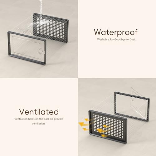 Kuject X-Large Shoe Storage Boxes Organizers Clear Plastic Stackable 12 Pack, Shoe Rack & Holder Substitute, Sneaker Containers, Toy Storage Organizer Bins for Entryway, Closet, Under Bed, Black