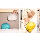 Borsa portaoggetti leggera per biancheria intima rivestita in silicone con apertura a 160 gradi, facile da trasportare, portatile e compatta per uso aziendale (blu)