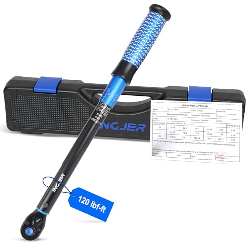 Image of Drive Click Torque Wrench, 3 /8 inch 10-120Ft.Lb, torque wrench for Car | Dual-Direction Adjustable 72 Tooth Click Torque Wrench for Bike, Motorcycle,Professionals & DIYers,Blue