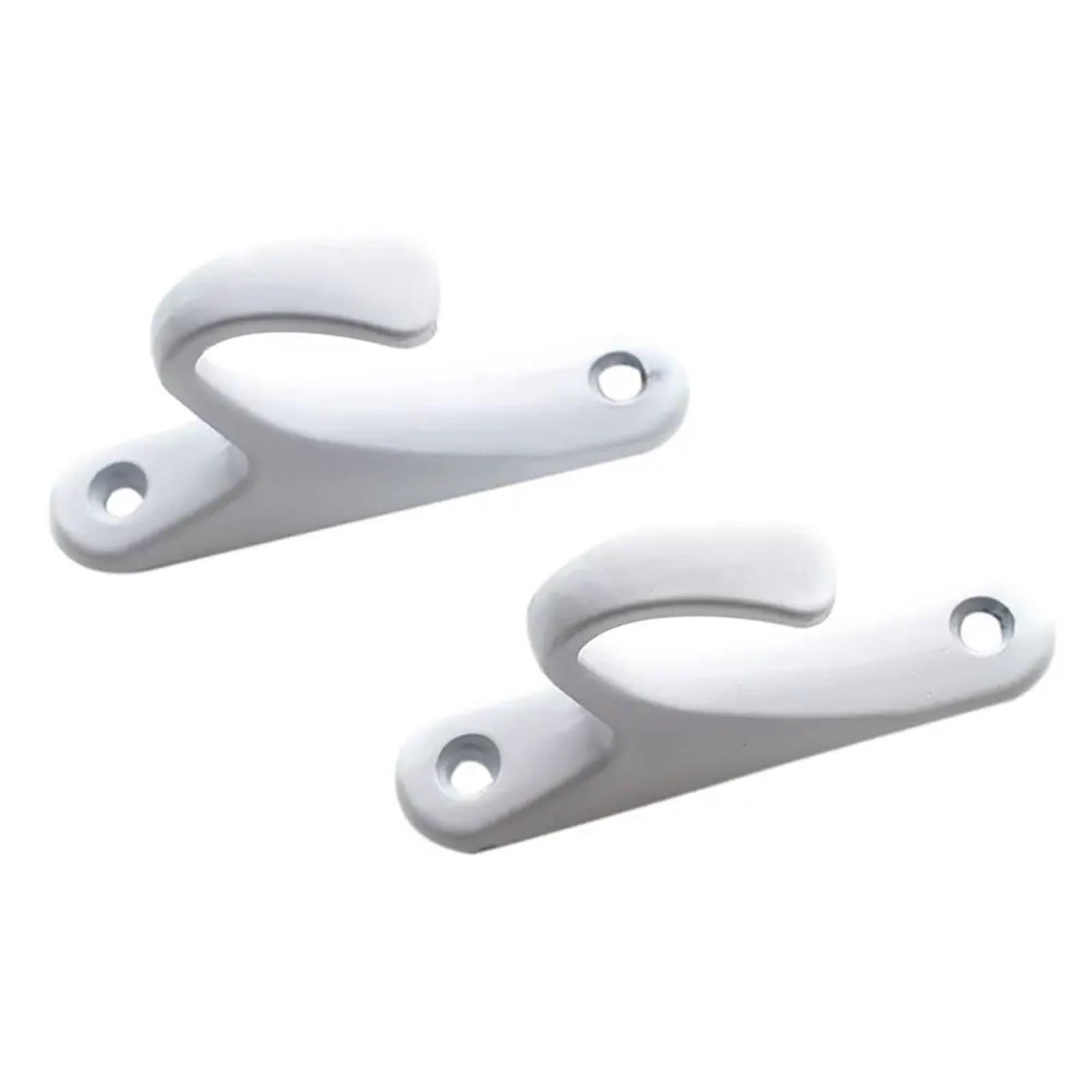 2 pcs Modern Hold Curtain Holder Mounted Metal Hooks Holdback Wall Hanger For Home(White)