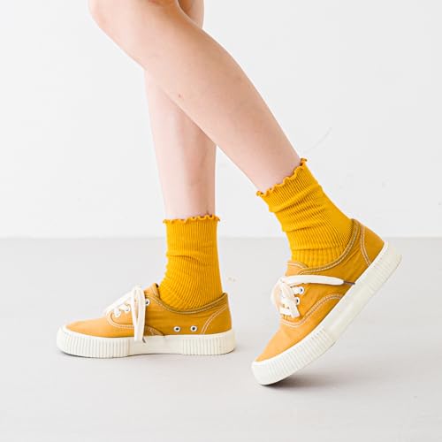 Cute Frilly Ankle Socks For Women Vintage Trim Socks 6 Pairs4