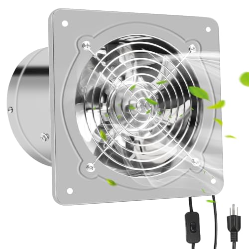 Listado de Ventilación y seguridad para kilns más recomendados. 41 Ventilador de Escape de 6 Pulgadas, Ventilador de Escape de Cocina con Interruptor, Ventilador de Escape de Ventana Montado en La Pared con Motor de Alta Calidad Incorporado