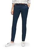  TOM TAILOR Damen Slim Chino with Belt Hose, Blau (Real Navy Blue 6593), 38W / 32L