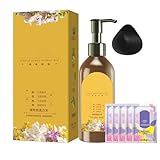 Haarfarbe Ohne Ammoniak Pflanzenhaarfarbe Schwarz|Vollständige Grauhaarabdeckung|Nourishing Hair Dye Shampoo Mit Natürlichen Ölen|Semi Permanente Coloration|Sorgt für ein strahlendes Langanhaltendes