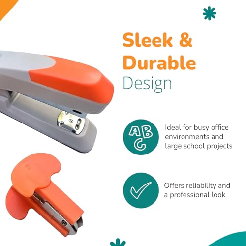 Channie's Conjunto de grampeador e removedor de grampos – Grampeador de papel elegante e durável, g