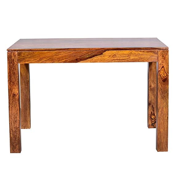 Image of VK Furniture Sheesham Solid Wood 4 Seater Dining Table Set of Four with 3 Chairs 1 Bench for Dinner Hall Kitchen Living Room Home Office Restaurant |L45 X W30 X H30|Natural 02