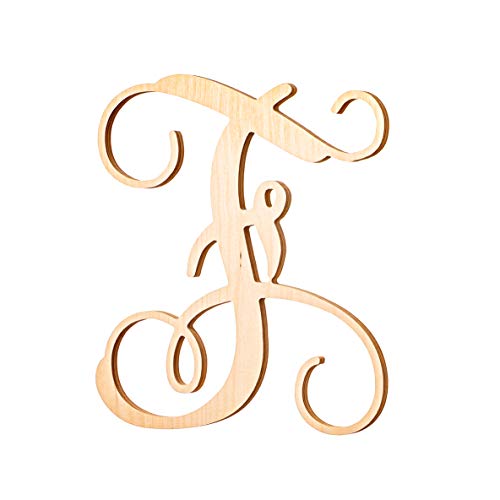 Unfinishedwoodco Monogram Unfinished Wood Letter Vine 13 Inch, 13-Inch, F #TOP23