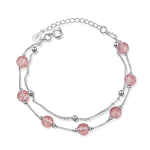 Bracelet en cristal et breloque perles rondes, cadeau idéal pour femmes