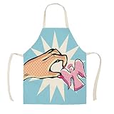 Tablier de Cuisine, Drapeau Du Pays Totem Papillon Lèvres Sexy Tabliers De Cuisine Magasin À La Maison Outil De Cuisson En Lin De Coton, Sans Poche Avant, Tablier Ajustable À Taille Longue Pour To